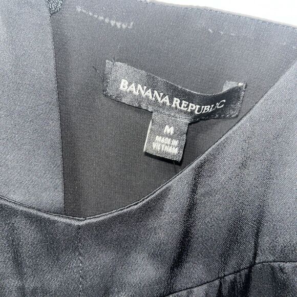 Banana Republic Black Grosgrain Straps Lined Blouse Top Tank Size Med NWT - Picture 4 of 7